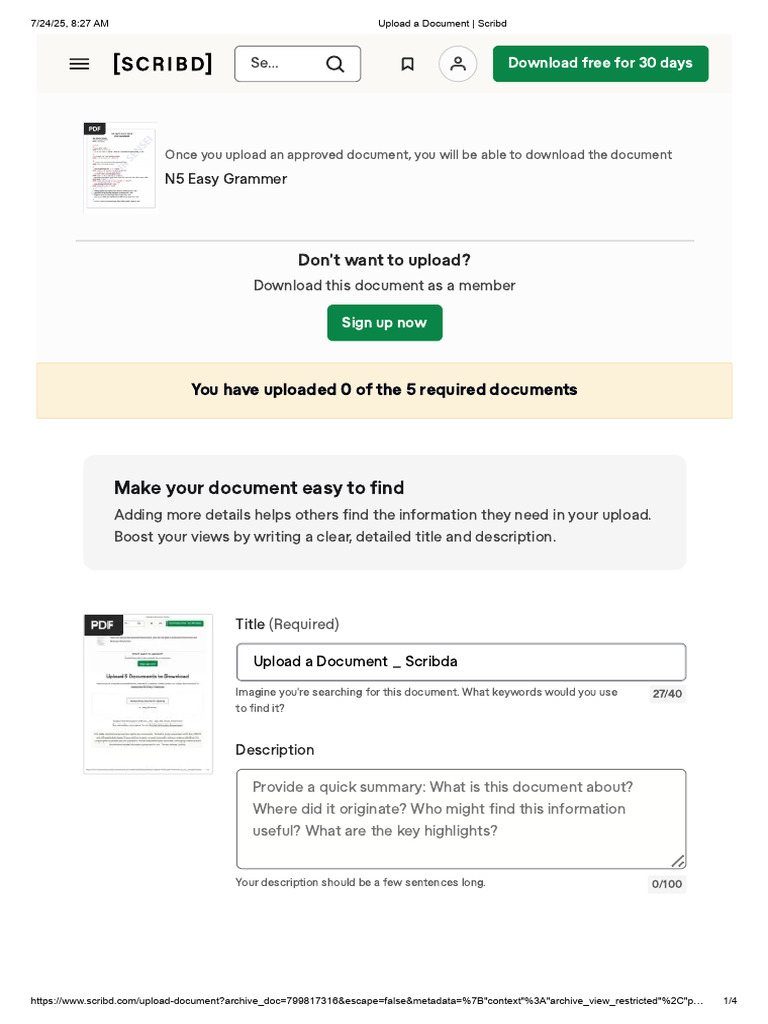 Upload A Document - Scribde | PDF | Scribd