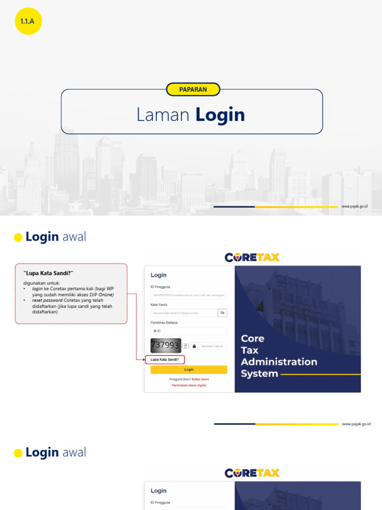Login Coretax | PDF