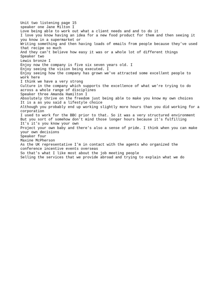 Unit 5 Further Listening 2 Part 2 Pdf