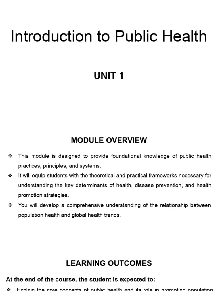 Foundations of Public Health Principles | PDF | Public Health | Health ...