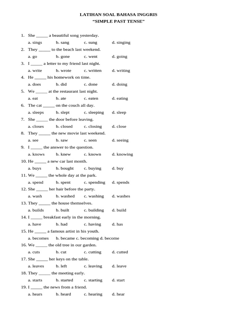 Simple Past Tense Practice Worksheet | PDF | Chess Openings | Chess Theory