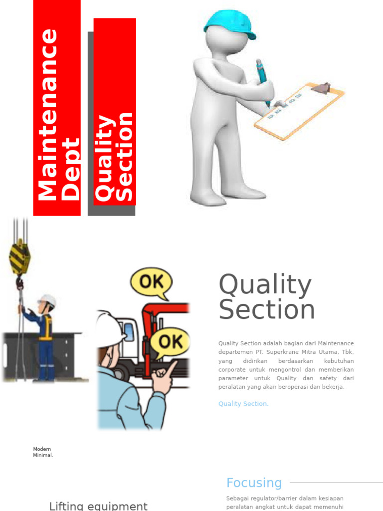 Tanggung Jawab Quality Section Maintenance | PDF