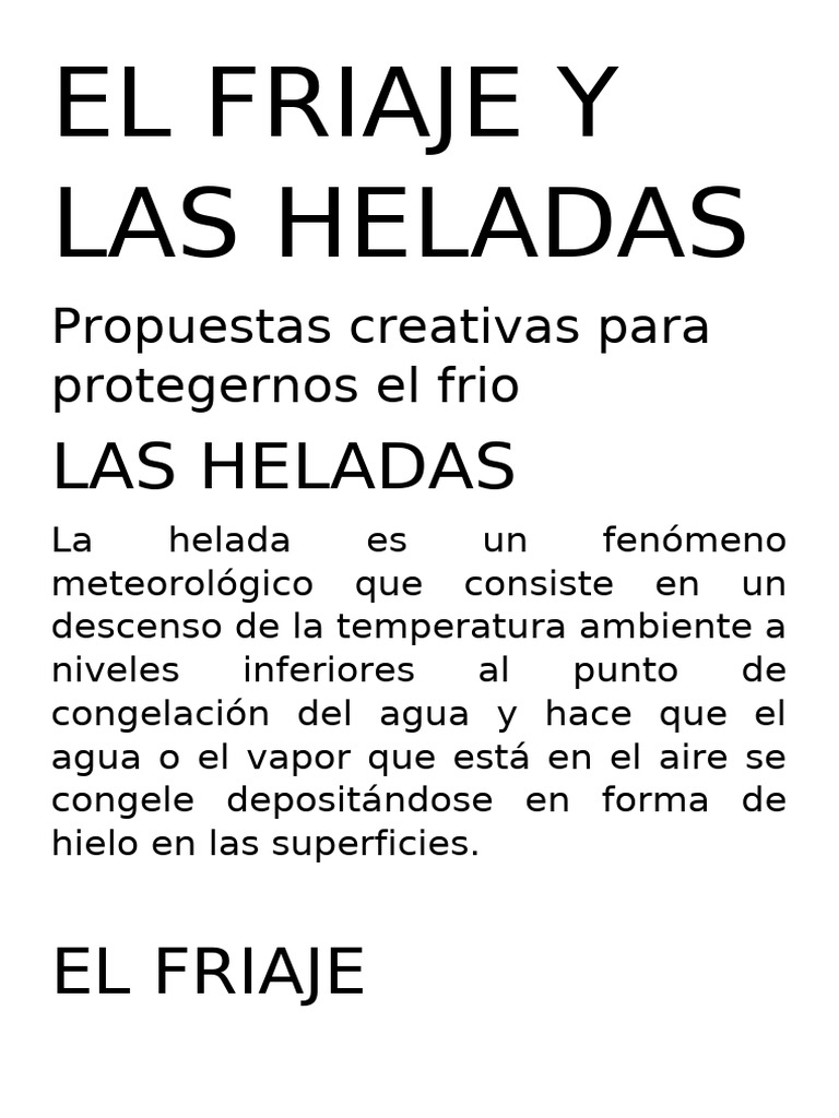 Estrategias contra el friaje y heladas | PDF | Agua