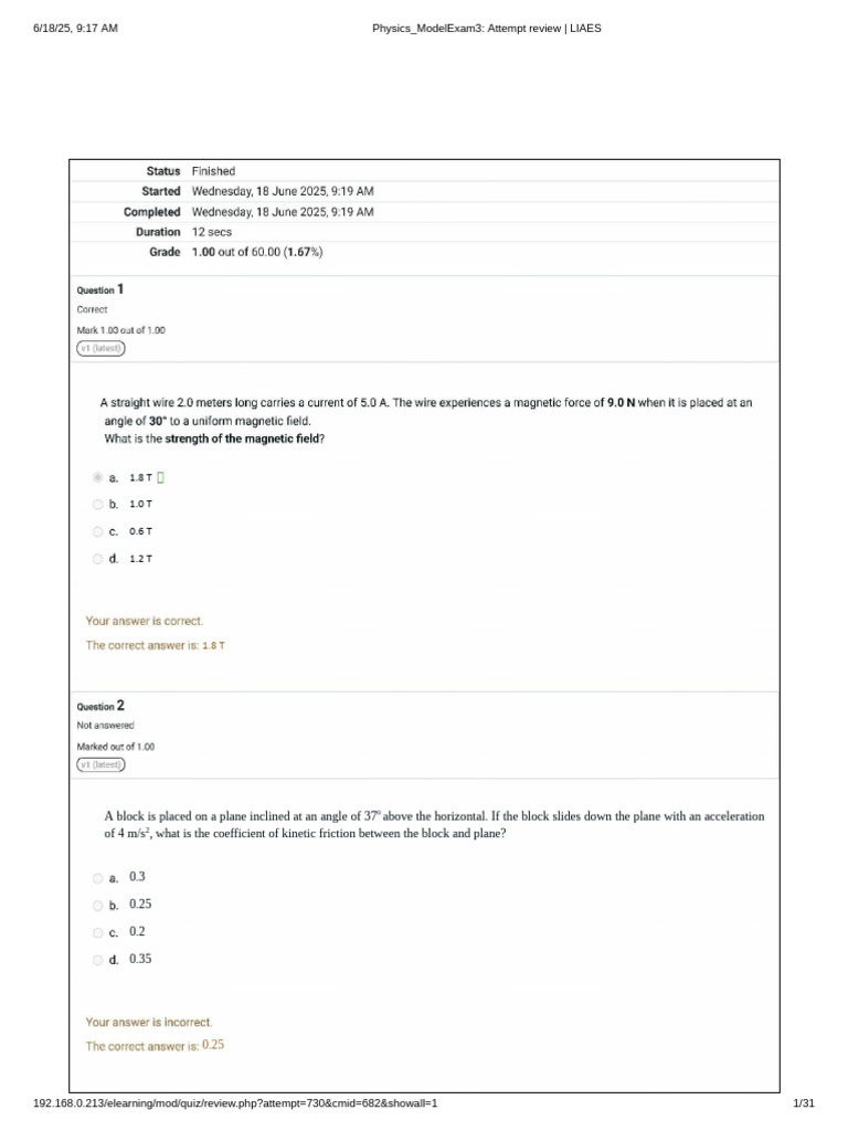 Physics Model Exam 3 Review | PDF | Rotation Around A Fixed Axis | Force