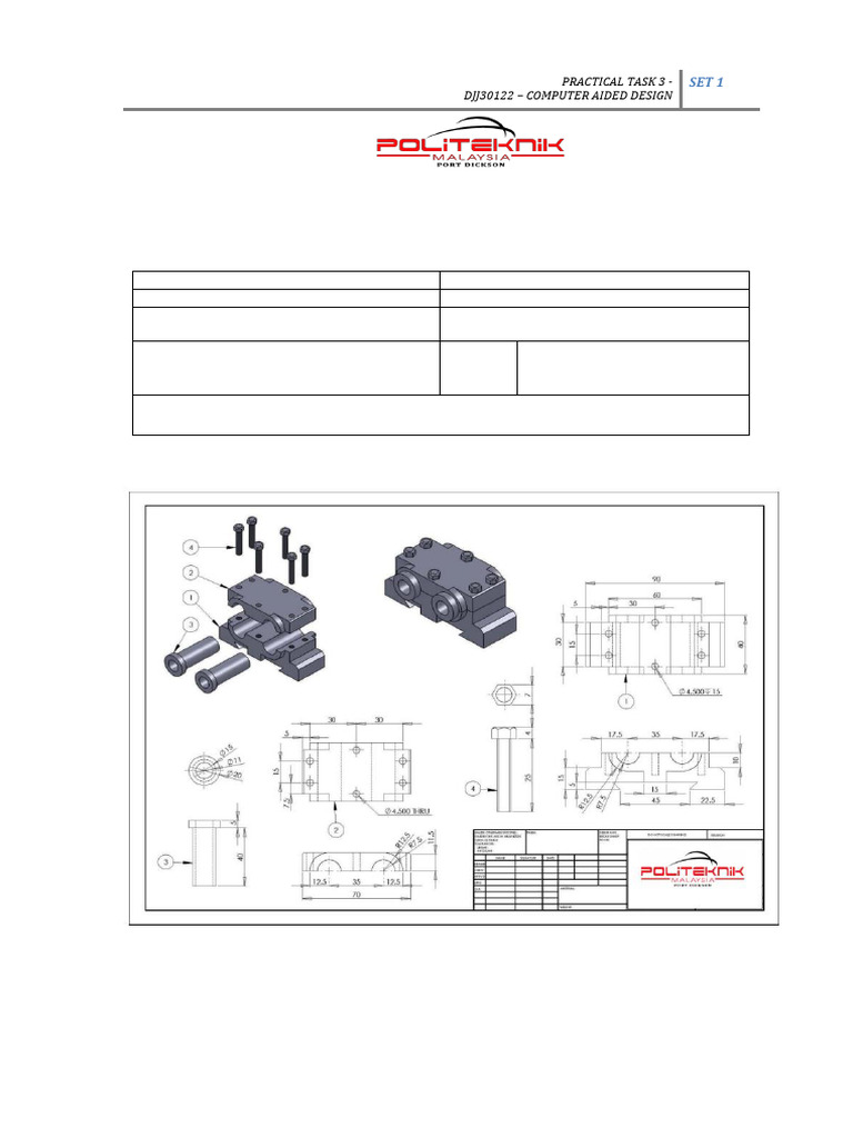 CAD Practical Task 3 Assessment Guide | PDF