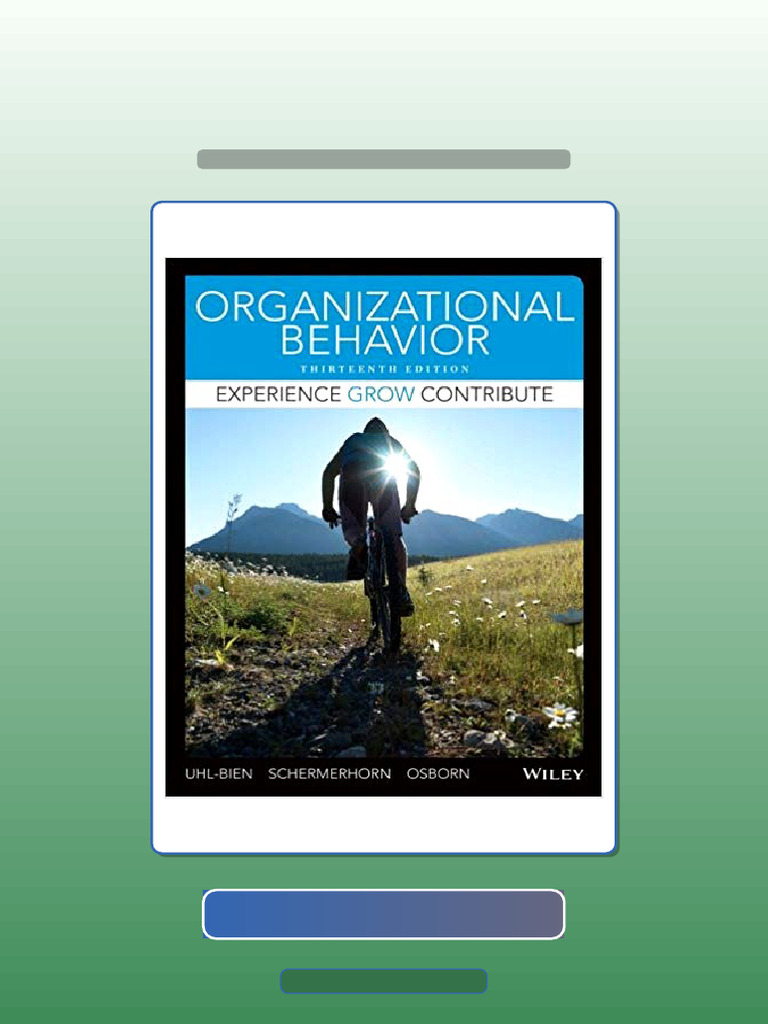 Organizational Behavior 13th Edition by Mary Uhl Bien Ebook and ...