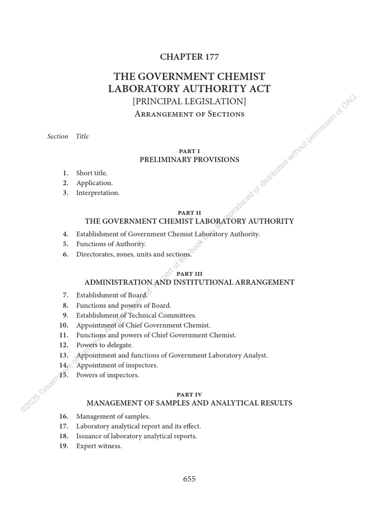 Government Chemist Laboratory Act Overview | PDF | Forensic Science ...
