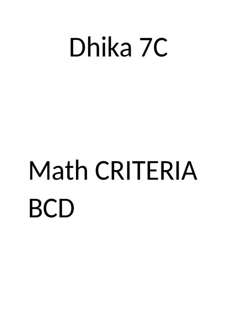Dhika 7C | PDF