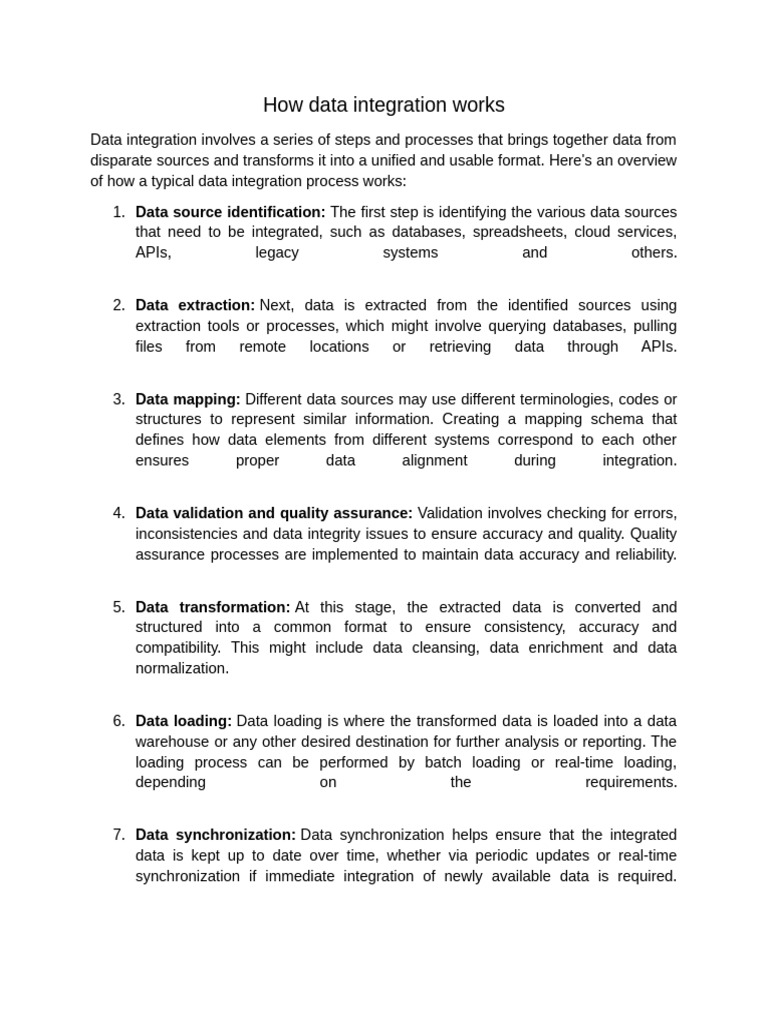 Understanding Data Integration Processes | PDF | Data | Information Science
