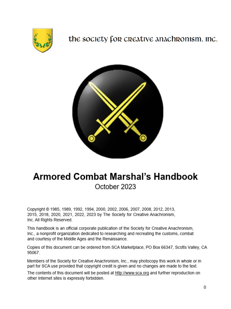Armored Combat Handbook-Oct 2023 | PDF | Archery | Welding