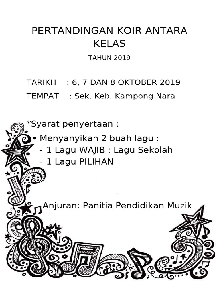 Poster Pertandingan KOIR | PDF