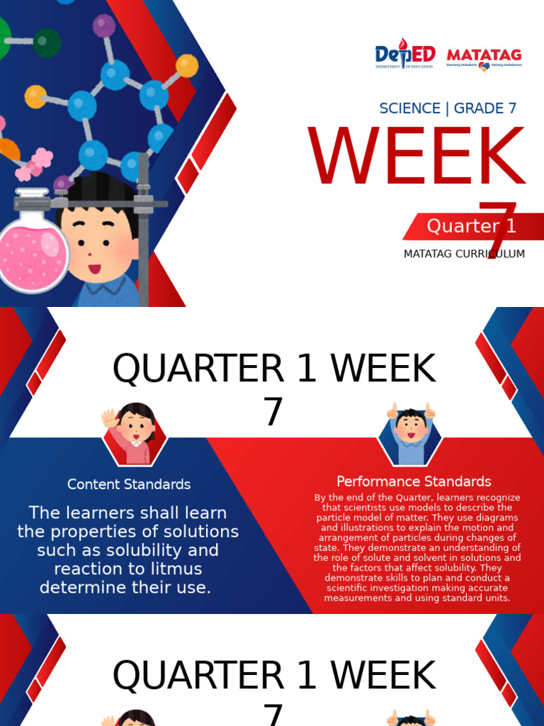 Science 7 - Quarter 1 Full Week 7 | PDF | Mixture | Solubility
