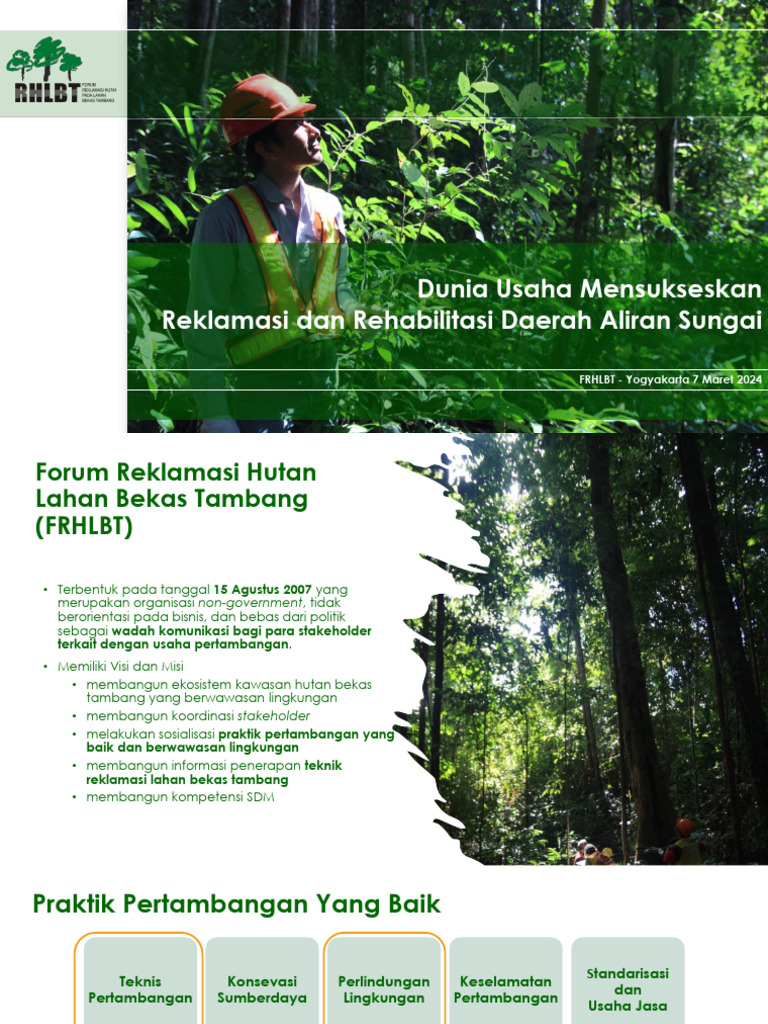 Reklamasi Lahan Bekas Tambang Berkelanjutan | PDF