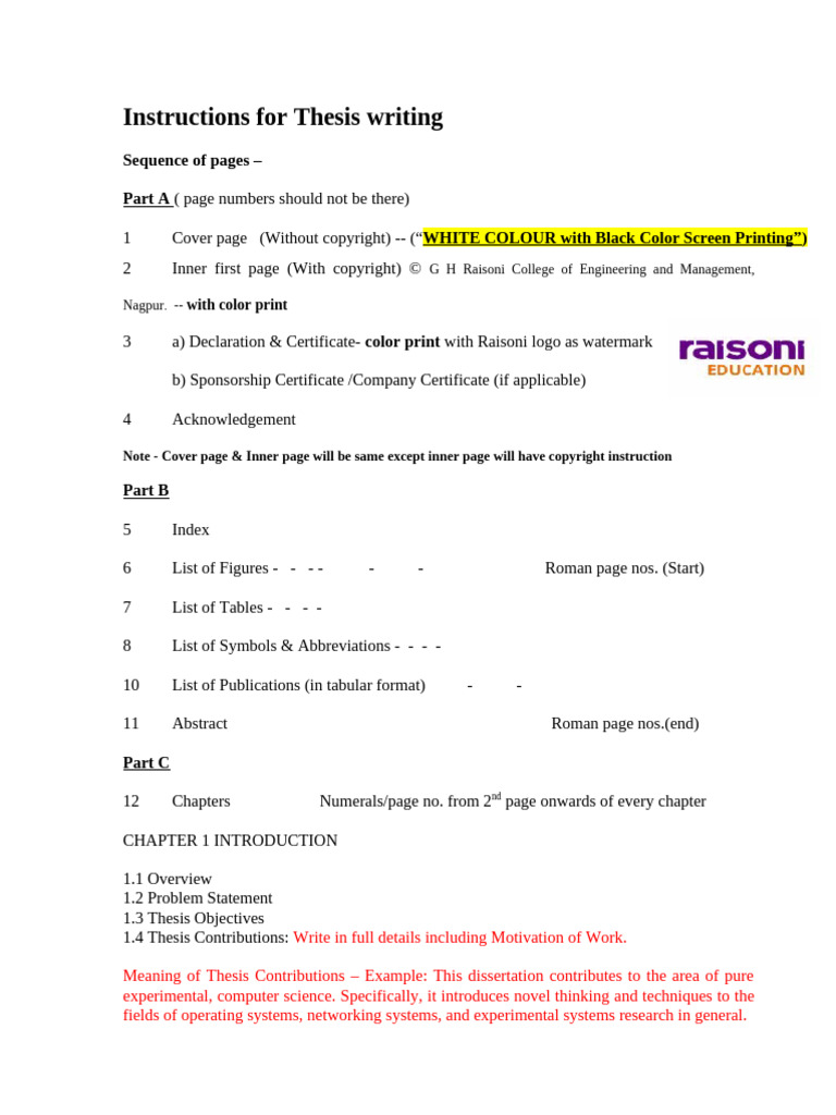 Thesis Writing Guidelines and Format | PDF | Thesis | Written Communication