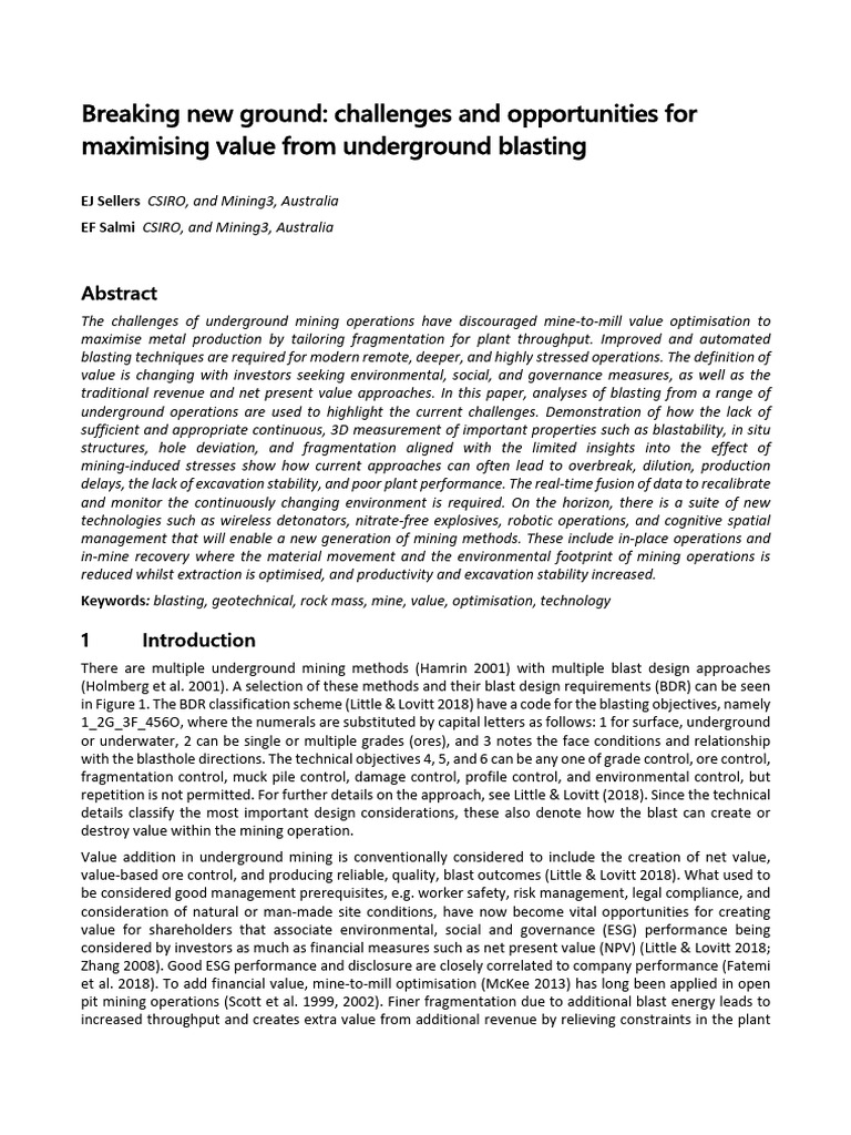 Breaking New Grounds - Challenges and Opportunities For Maximising ...