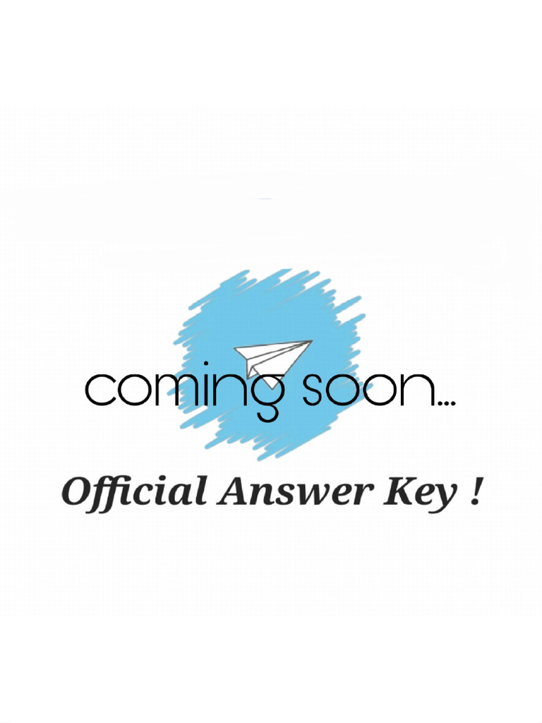 Official Answer Key Soon | PDF