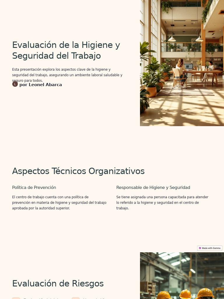 Evaluación de Higiene y Seguridad Laboral | PDF | Laboratorios | La ...