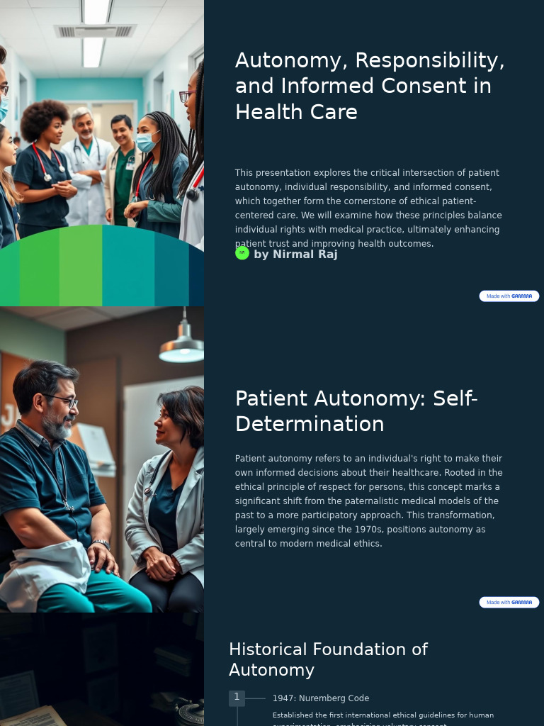 Autonomy Responsibility and Informed Consent in Health Care | PDF ...