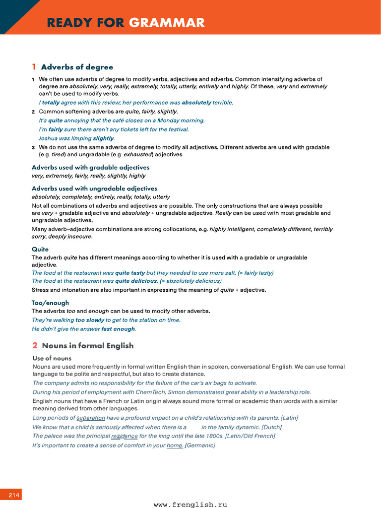 Grammar Unit 1 | PDF