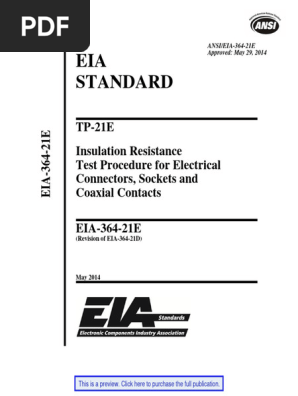 Insulation Resistance Testing Standard | PDF