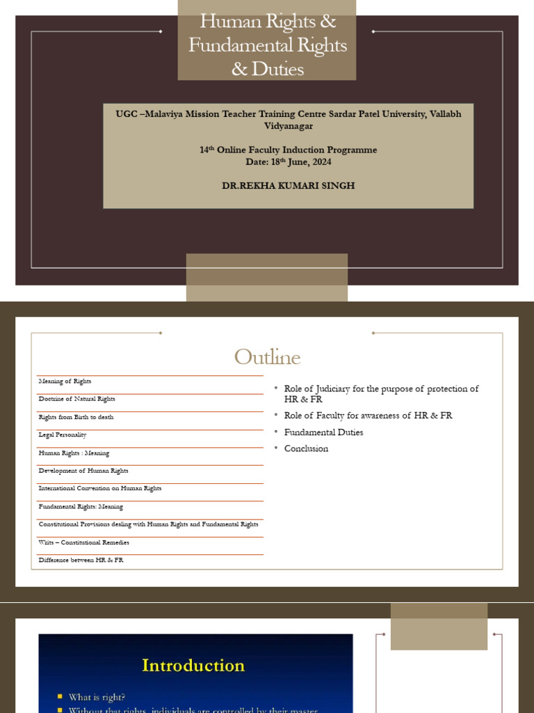 Human Rights and Fundamental Duties Overview | PDF | Certiorari | Human ...