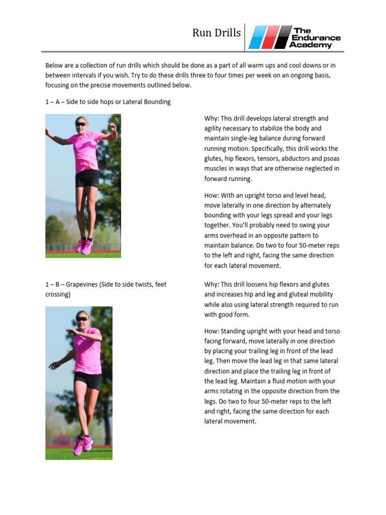 Essential Running Drills Guide | PDF | Running | Anatomical Terms Of Motion