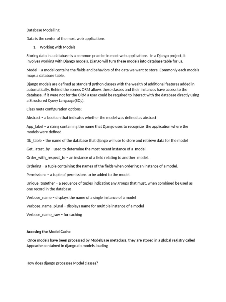 Django Database Modeling Guide | PDF | Databases | Boolean Data Type