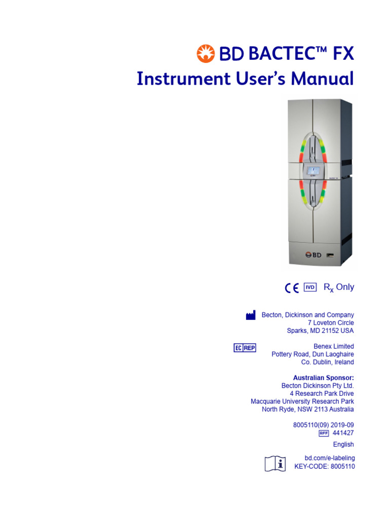 BACTEC FX Instrument User Manual | PDF | Light Emitting Diode