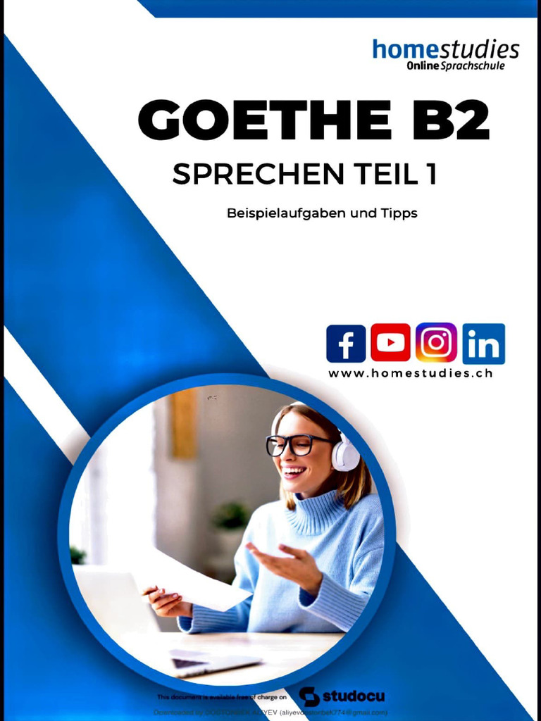 Goethe Sprechen B2 Teil 1 Pdf