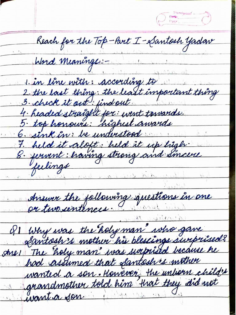 Reach For The Top Part 1 Question Answers Pdf