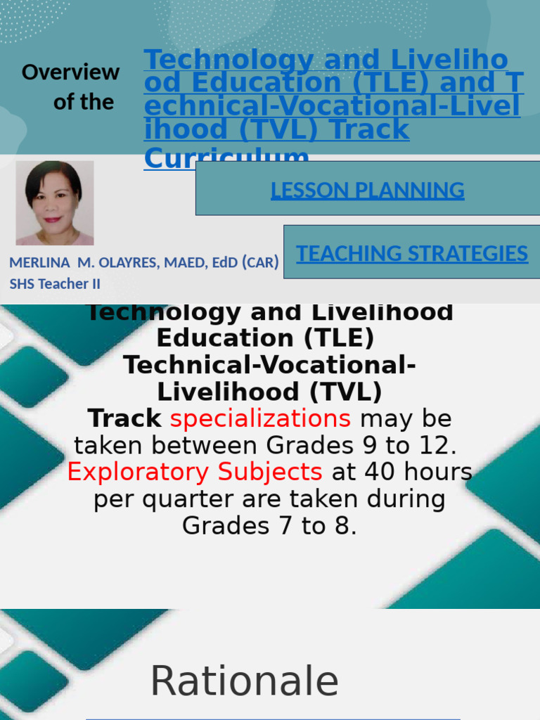 TLE Curriculum Overview and Framework | PDF | Learning | Curriculum