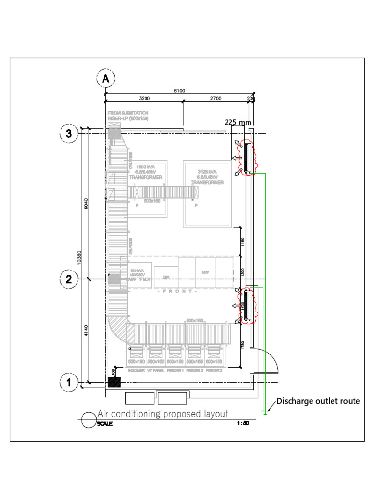 Power Center at Cleaning Tower (Equipment & Cable Tray Layout) With ...