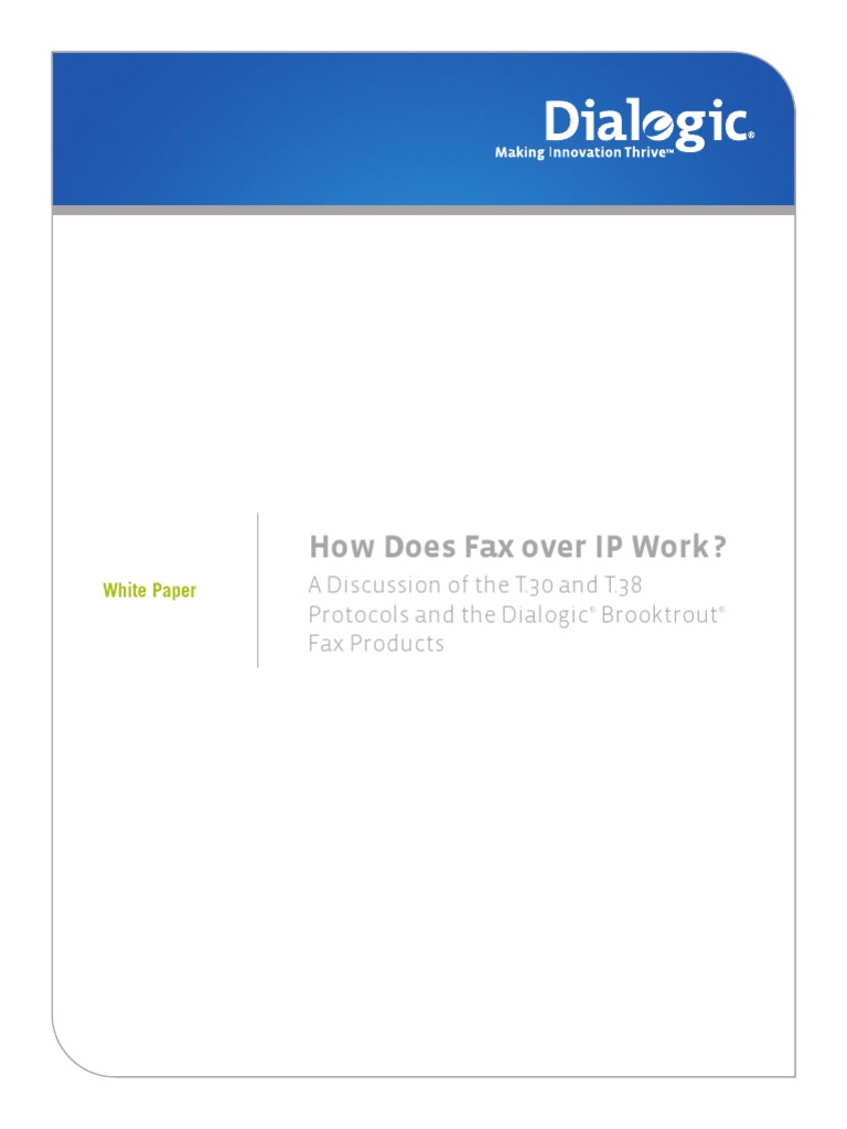How Does Foip Work WP | PDF | Fax | Computer Networking