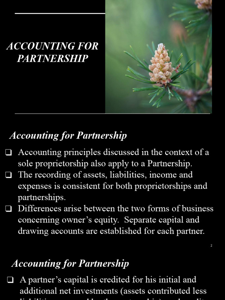 Accounting Principles for Partnerships | PDF | Debits And Credits ...
