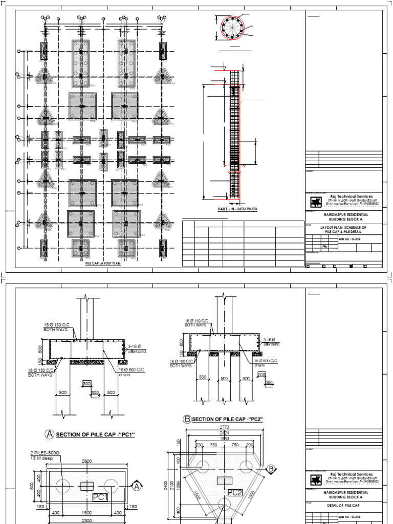 Pile Cap Layout and Schedule Details | PDF | Structural Engineering ...