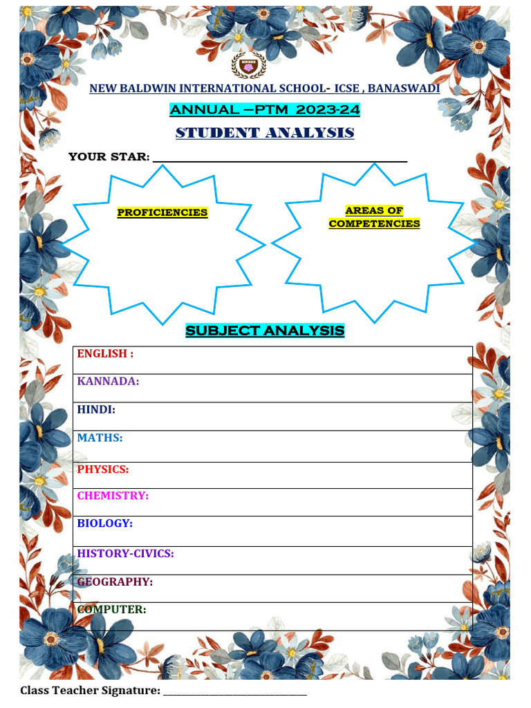 Annual PTM Student Analysis 2023-24 | PDF