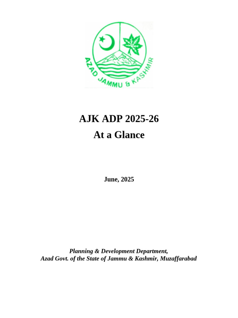 AJK Annual Development Programme 2025-26 | PDF | Economies
