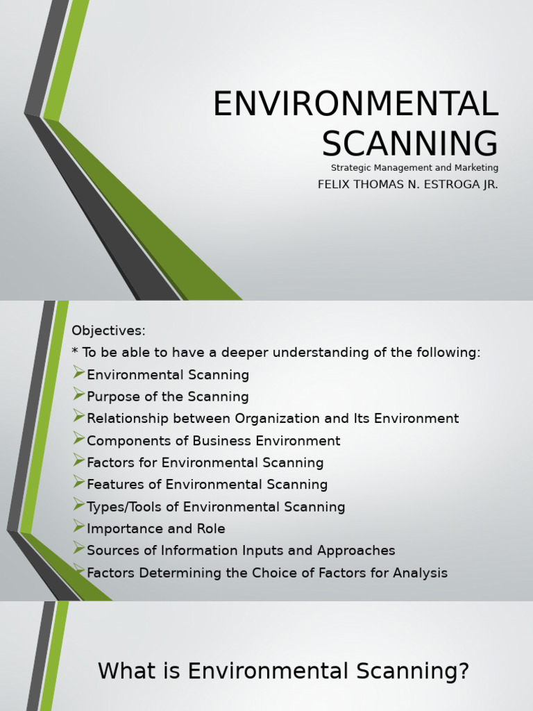 Environmental Scanning Overview | PDF | Business | Business Economics
