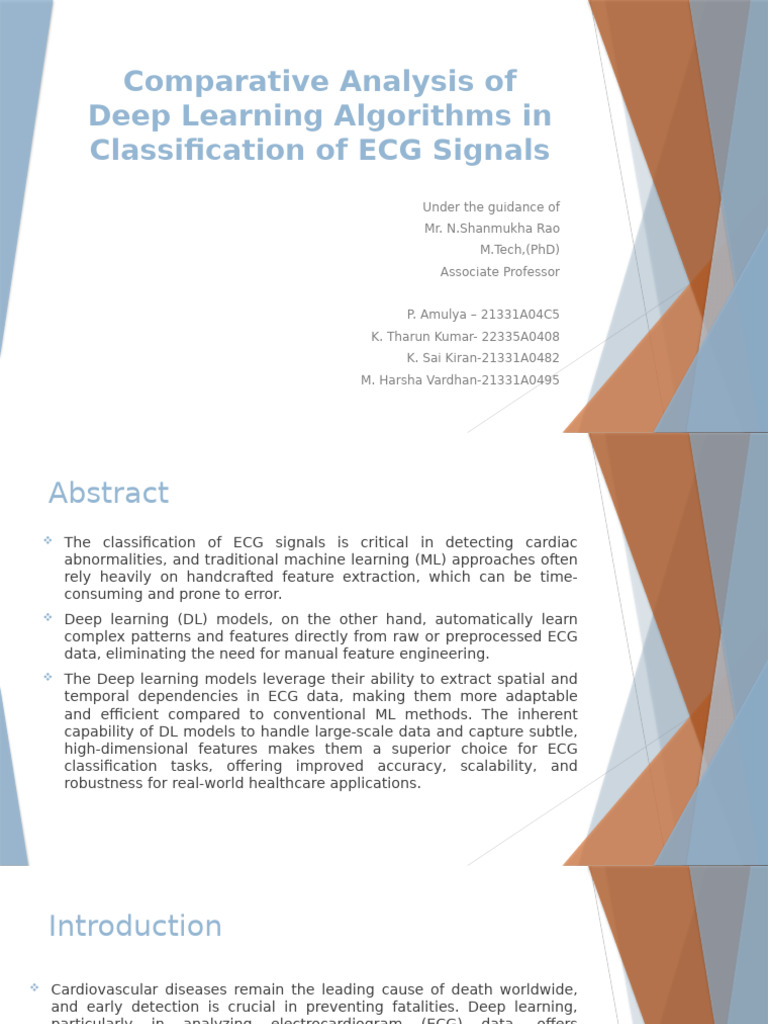 Deep Learning for ECG Signal Classification | PDF | Electrocardiography ...