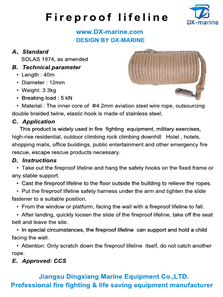 Fireproof Lifeline CCS - Compressed | PDF