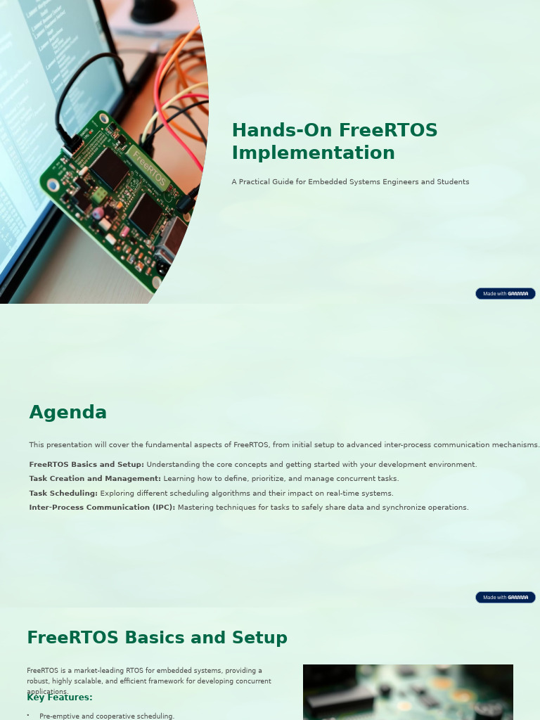 FreeRTOS Implementation Cheat Sheet | PDF | Scheduling (Computing ...