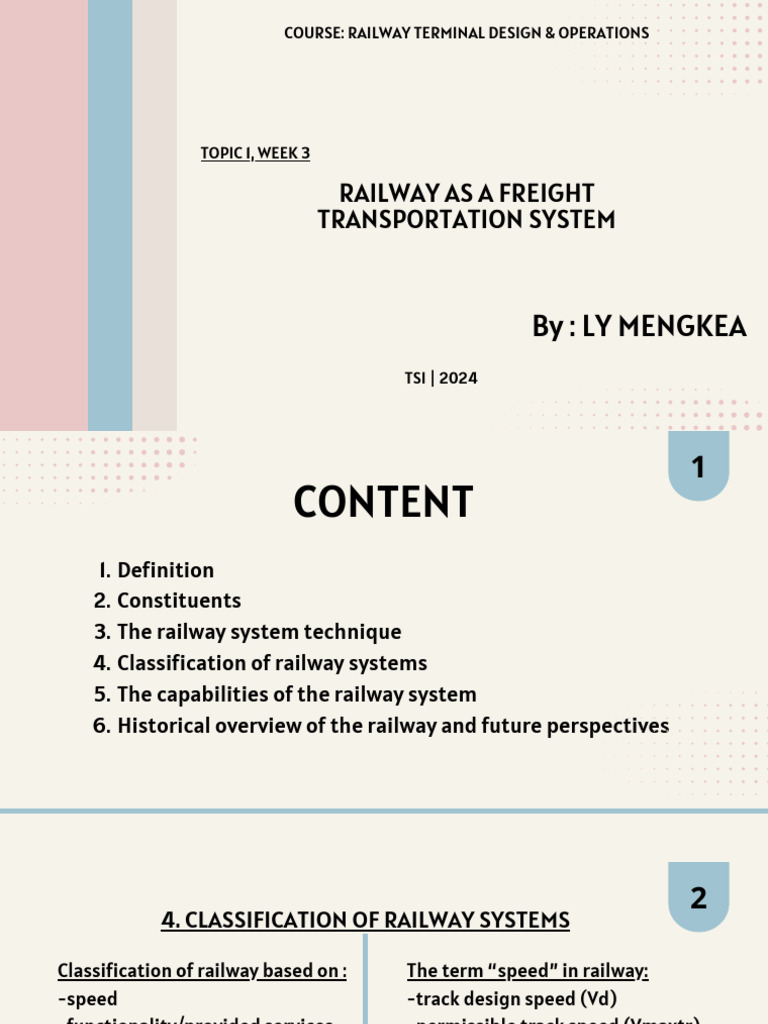 Types of Railway Transport Systems | PDF | Rail Transport | Train