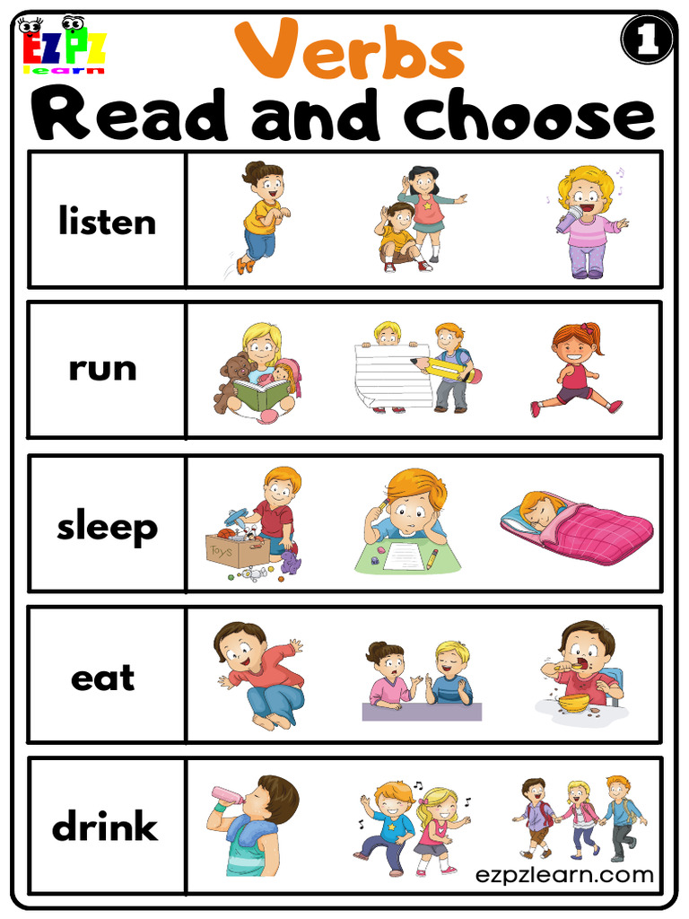 1 Verbs Read and Choose | PDF