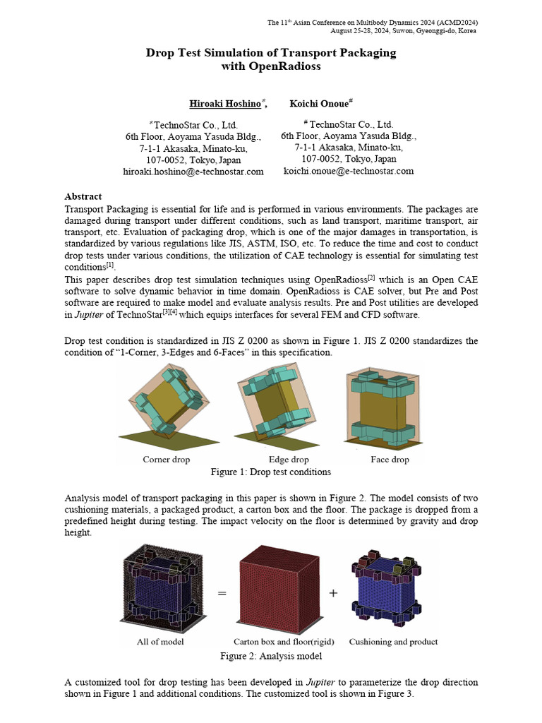 Drop Test Simulation for Packaging | PDF | Simulation