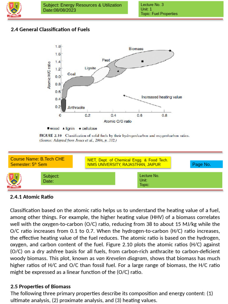 Fuel Properties and Biomass Analysis | PDF | Fuels | Atoms