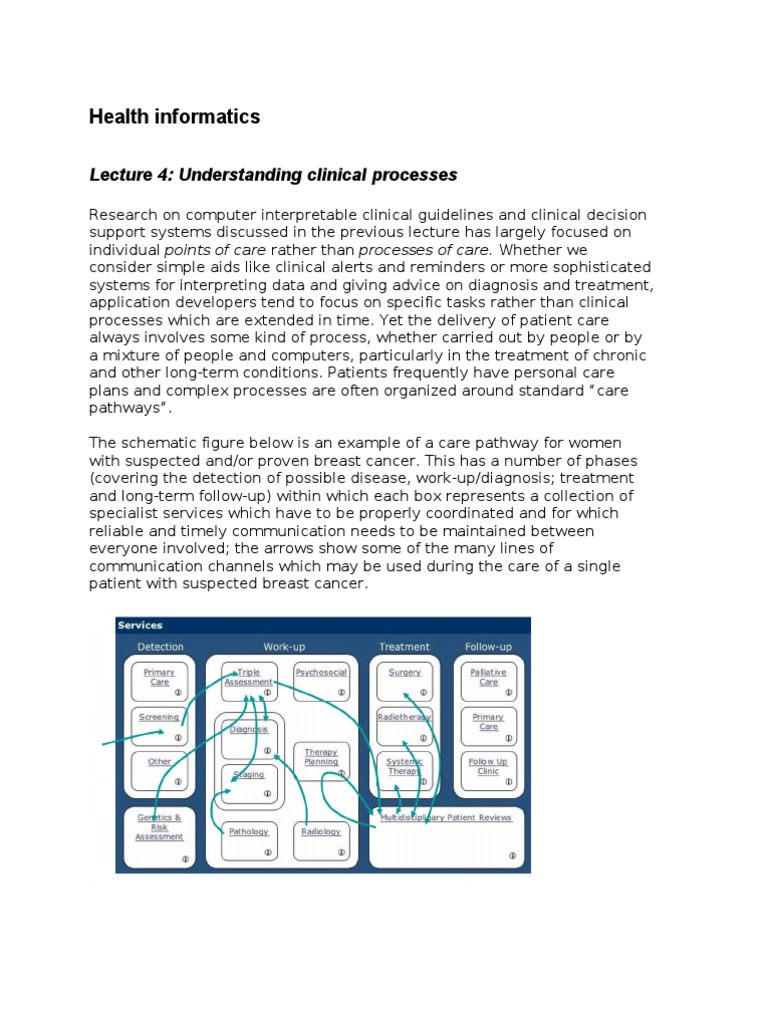 Health Informatics: Lecture 4: Understanding Clinical Processes | PDF ...