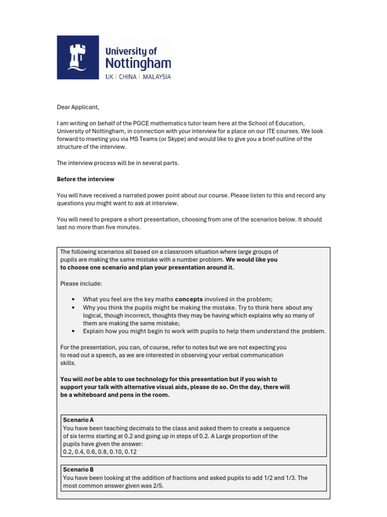 PGCE Mathematics Interview Guide | PDF | Odds | Learning