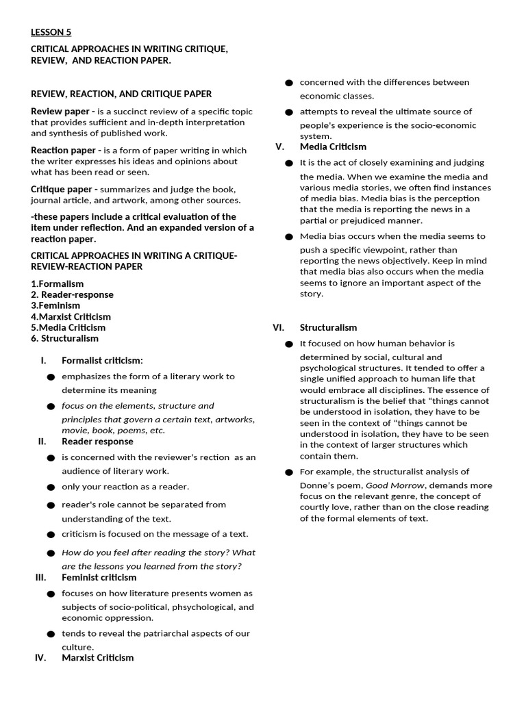 Media Criticism in Review Papers | PDF | Bias | Media Bias