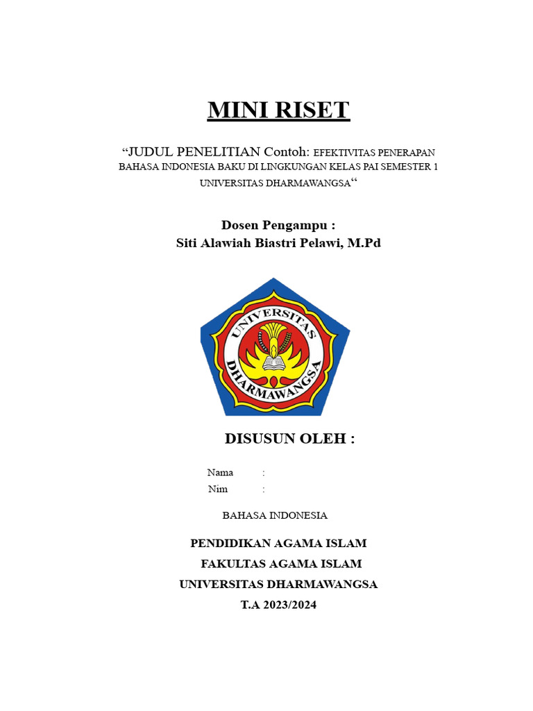 Template Mini Riset (1).Docx | PDF