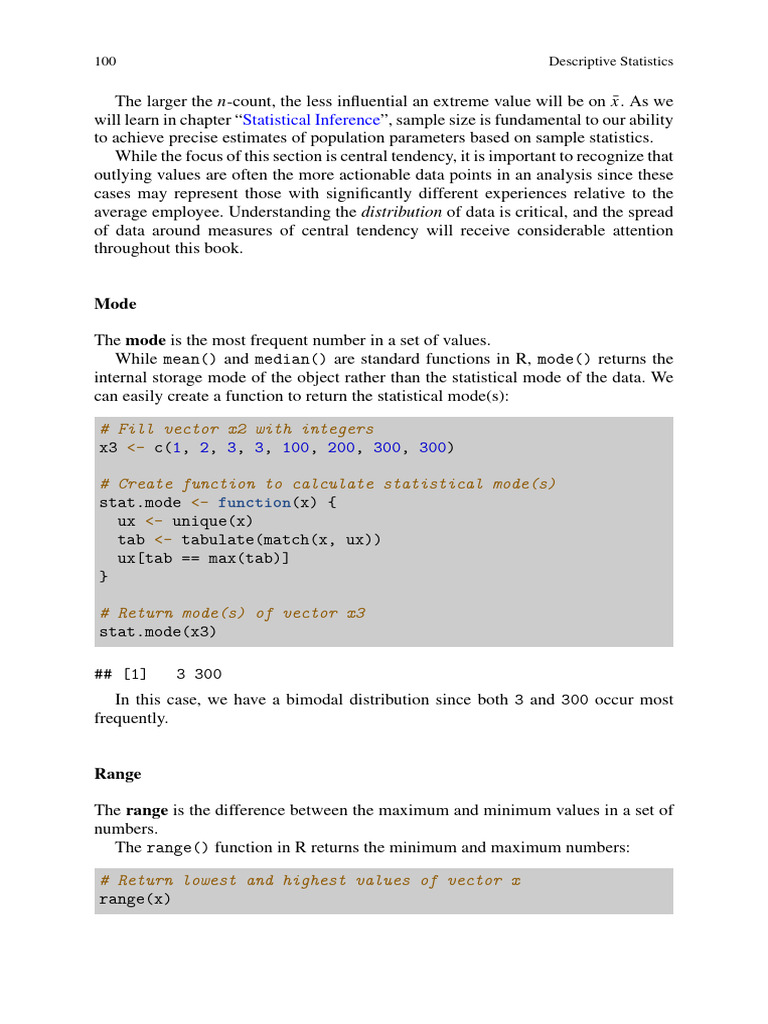 Descriptive Statistics in R Analysis | PDF | Skewness | Mode (Statistics)